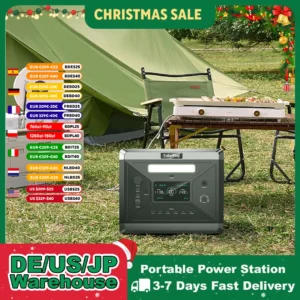 SOLARPLAY Q2501 Portable Power Station 2160WH LiFePO4 Battery with 2400W