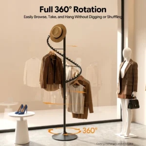 Spiral Rotating Clothing Rack 360° Retail Garment Rack