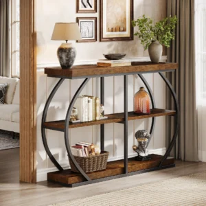 Tribesigns 41.3" Console Table, Industrial 3-Tier Entryway Table